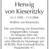 Kieseritzky Herwig 1958-2006 Todesanzeige